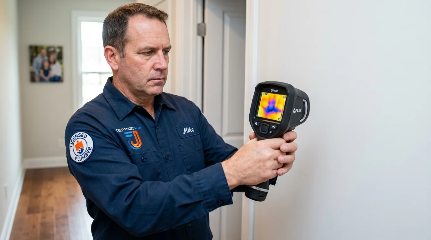 Thermal imaging leak detection by Johns Plumbing LLC in Woodlake